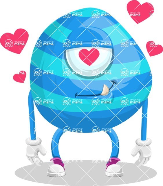 One Eyed Monster Cartoon Character - Inloved One Eyed Monster Cartoon Character